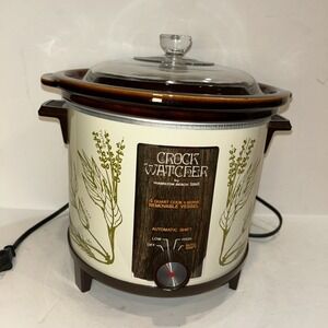 Hamilton Beach Scovill 4 Qt Crock Watcher Slow Cooker Works Great VTG Crock Pot